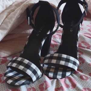 Torrid Gingham plaid heels never worn